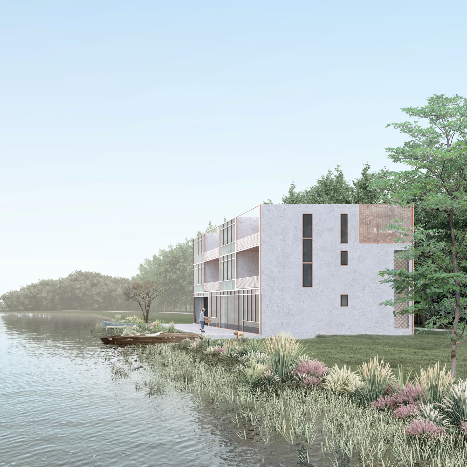 Modern house rendering