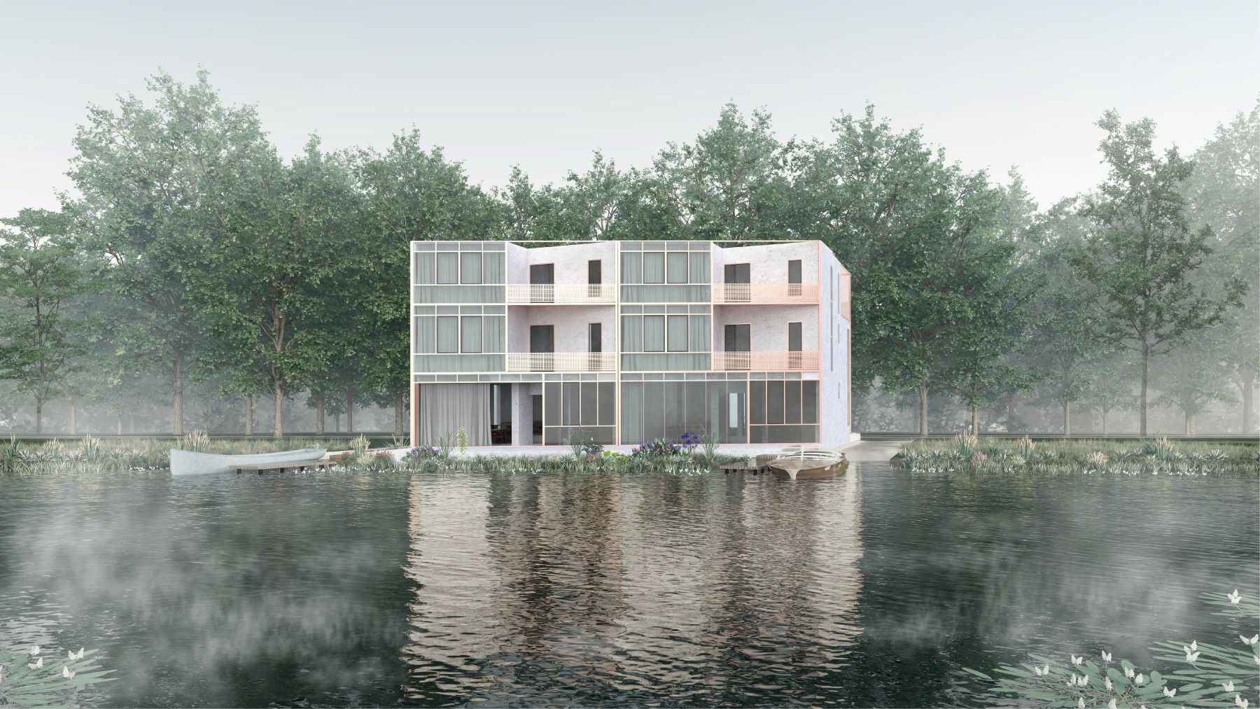 Modern house rendering